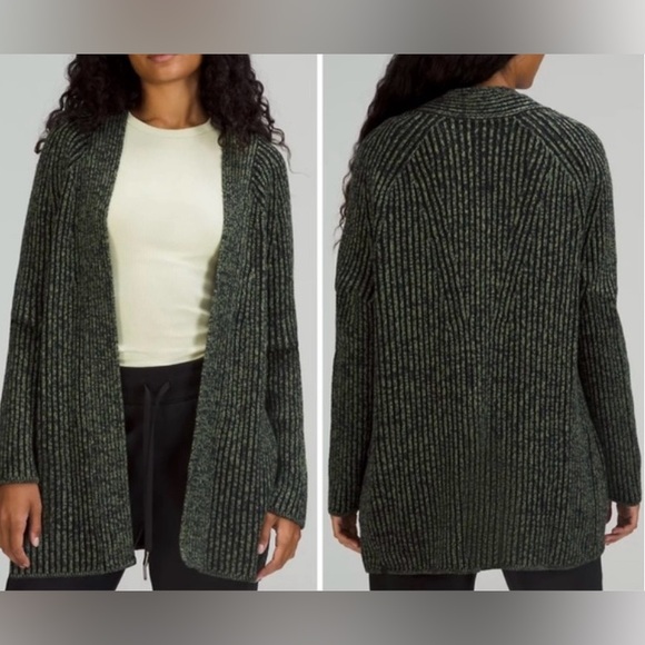 lululemon athletica Sweaters - LULULEMON Cardigan Green Black NWT Sz 4 NWT
